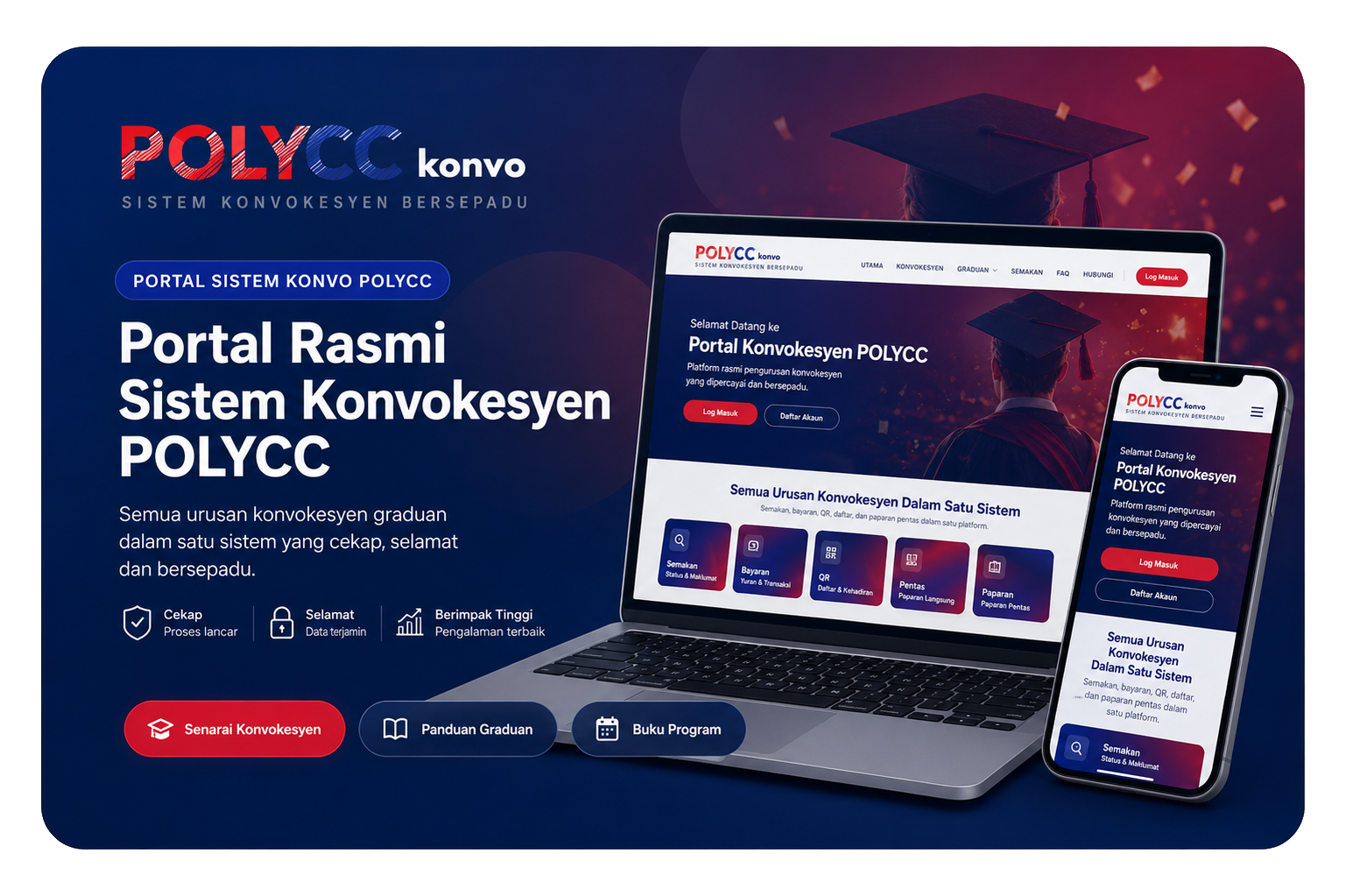 Portal Sistem Konvo POLYCC responsive preview